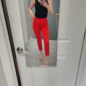 Red cotton pants